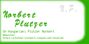 norbert plutzer business card